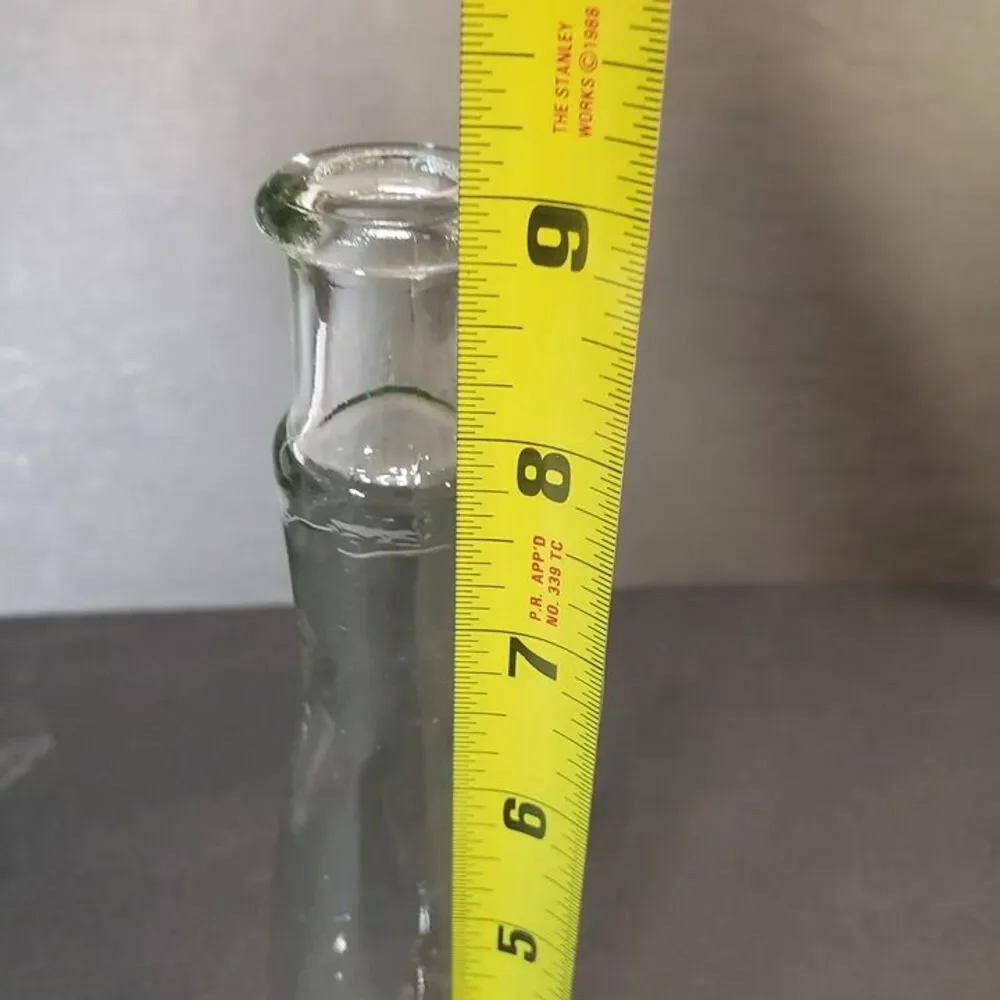 Artificial Lavender Stems in Tall Clear Glass Vase Farmhouse Decor Purple Floral